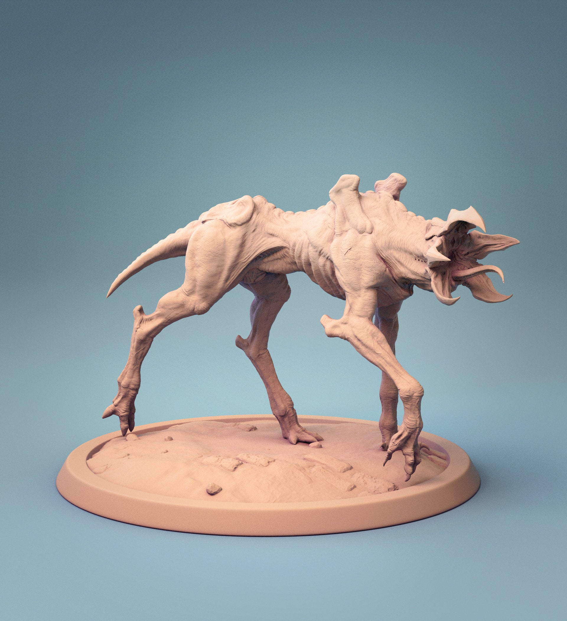 Hound of Tindalos Miniature | Tabletop RPG Miniature | Rescale Miniature | Roleplaying 3D Printed Fantasy Mini - 3DPrintDen