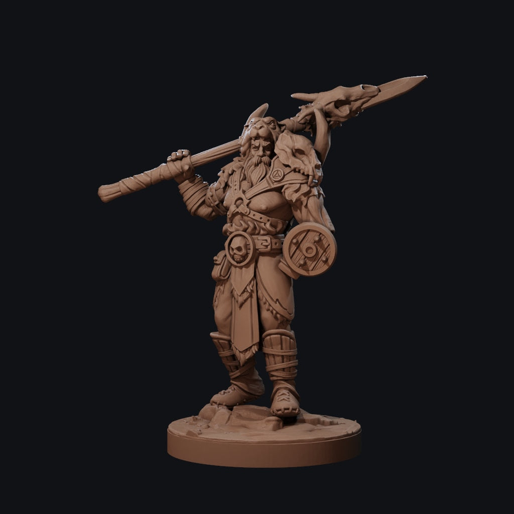 Barbarian Miniature, Vaultamir | Tabletop RPG Miniature | Dragon Trappers Lodge | Roleplaying 3D Printed Fantasy Mini - 3DPrintDen