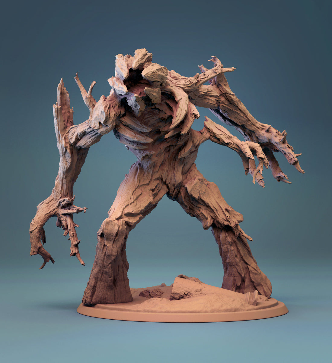 Treant Miniature | Tabletop RPG Miniature | Rescale Miniature | Roleplaying 3D Printed Fantasy Mini - 3DPrintDen