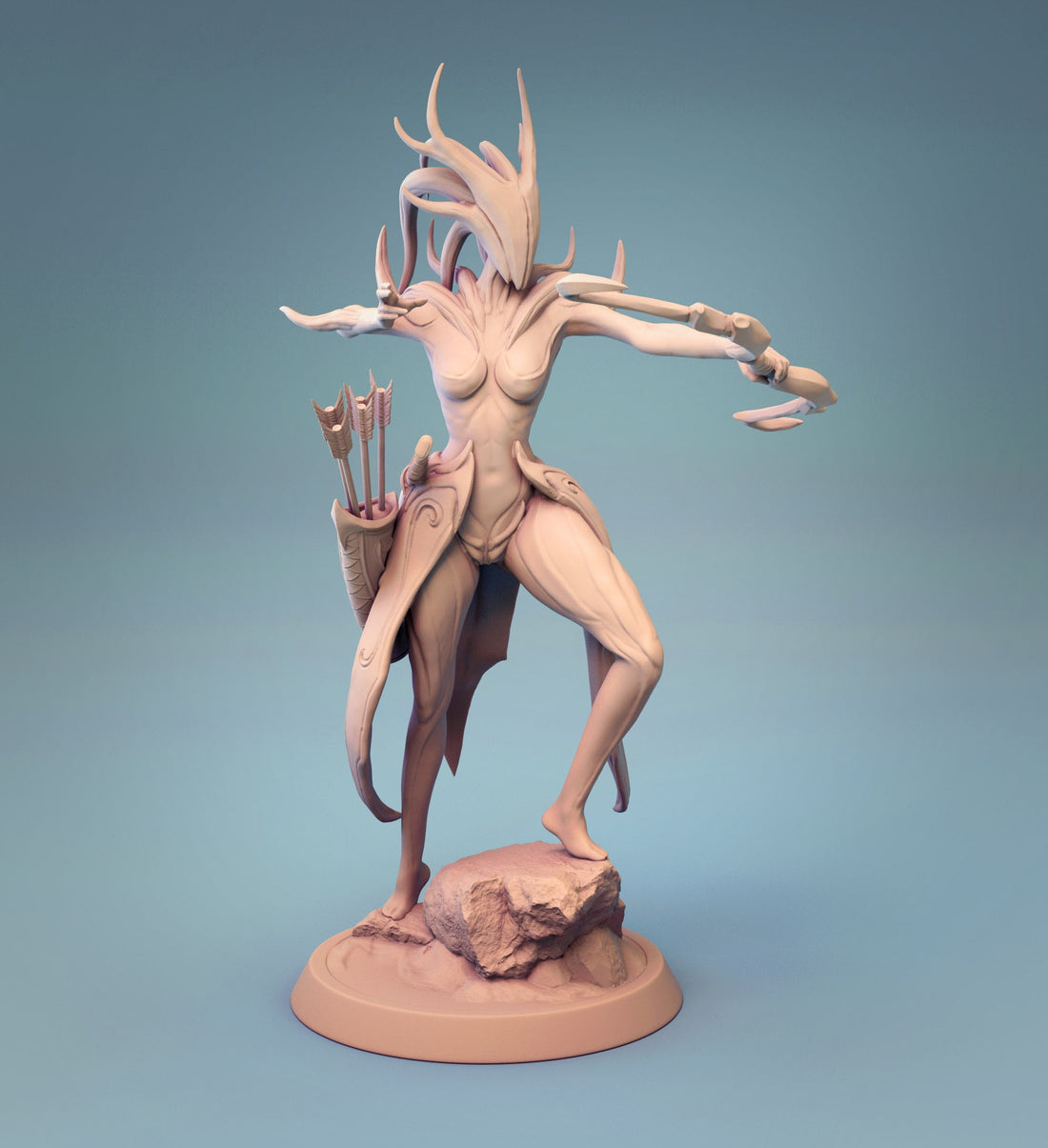 Sylvan Stalker Miniature | Tabletop RPG Miniature | Rescale Miniature | Roleplaying 3D Printed Fantasy Mini - 3DPrintDen