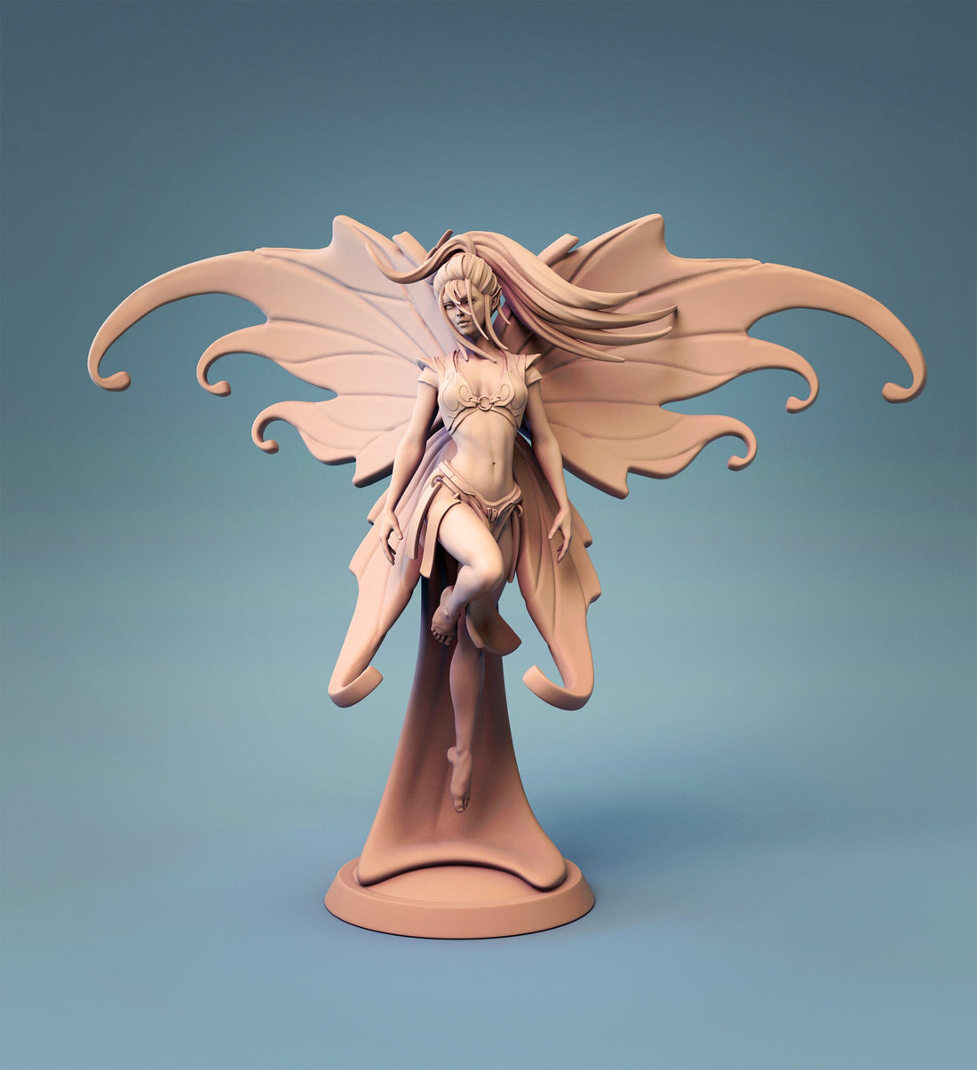 Pixie Miniature | Tabletop RPG Miniature | Rescale Miniature | Roleplaying 3D Printed Fantasy Mini - 3DPrintDen