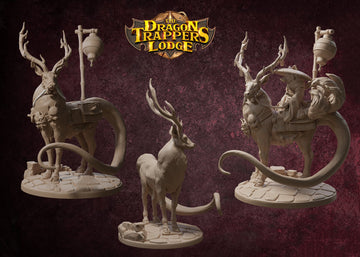 Deer Mount Miniature, Glade | Tabletop RPG Miniature | Dragon Trappers Lodge | Roleplaying 3D Printed Fantasy Mini - 3DPrintDen