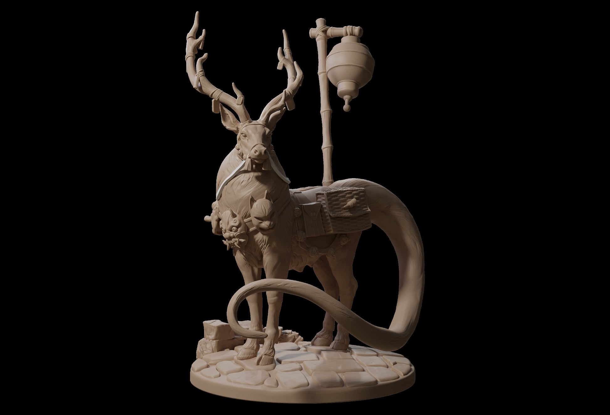 Deer Mount Miniature, Glade | Tabletop RPG Miniature | Dragon Trappers Lodge | Roleplaying 3D Printed Fantasy Mini - 3DPrintDen