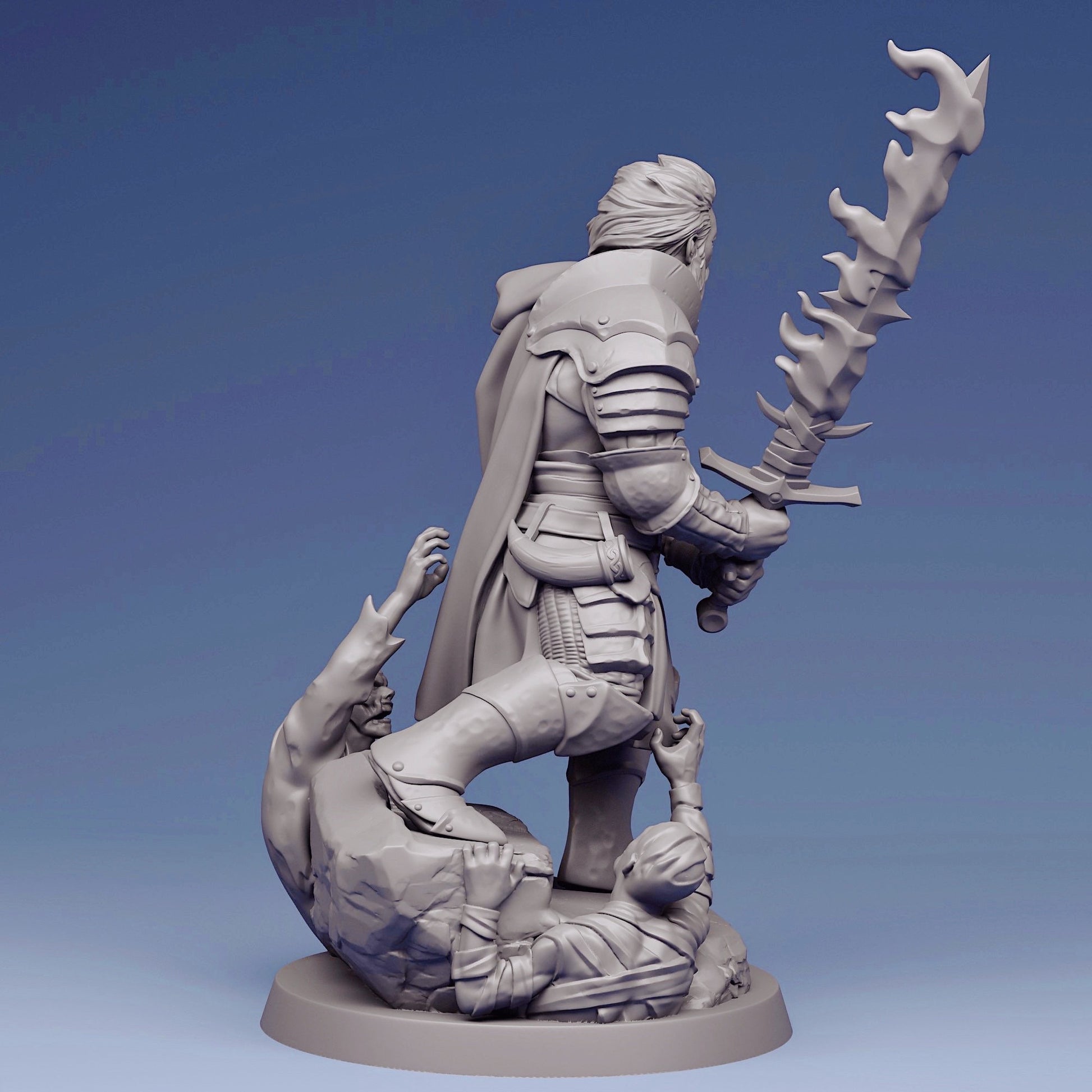 Viking Warrior Miniature | Tabletop RPG Miniature | Creature Armory | Roleplaying 3D Printed Fantasy Mini - 3DPrintDen