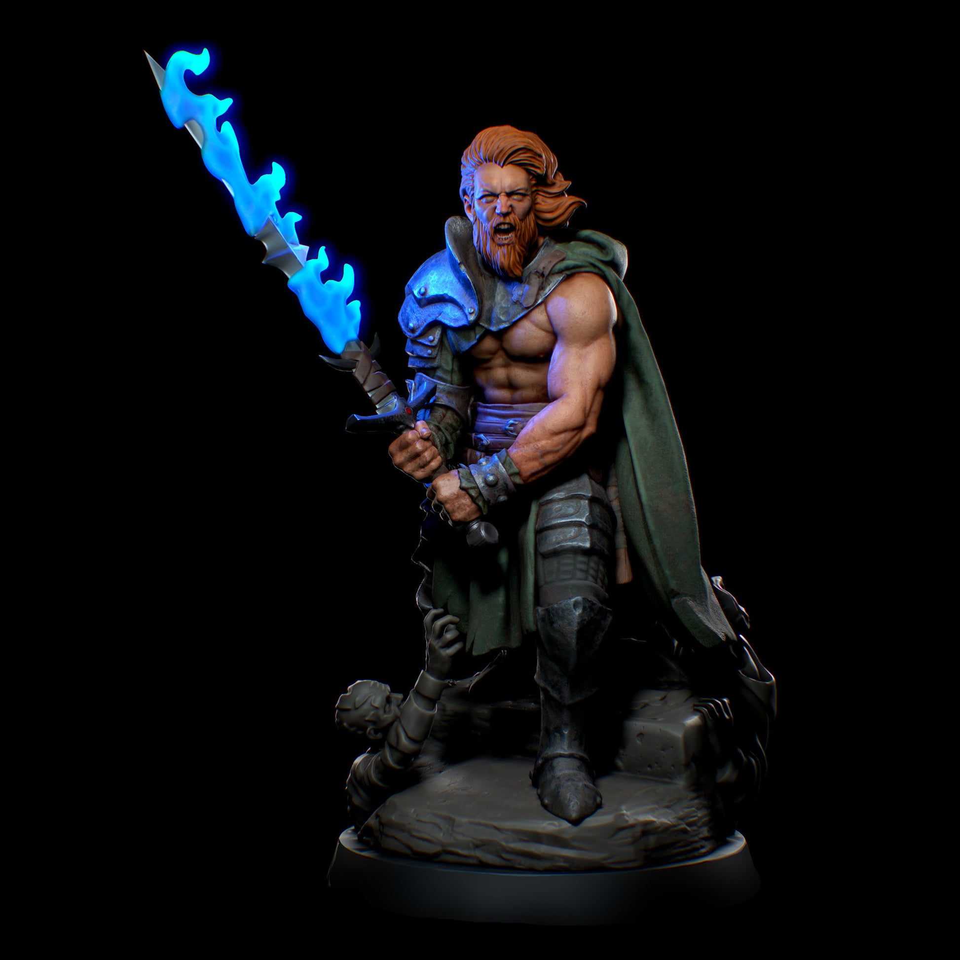 Viking Warrior Miniature | Tabletop RPG Miniature | Creature Armory | Roleplaying 3D Printed Fantasy Mini - 3DPrintDen