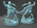 Female Wizard Miniature | Twin Goddess Miniatures | Tabletop RPG Miniature | Roleplaying 3D Printed Fantasy Mini - 3DPrintDen