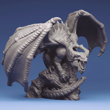 Dragon Miniature | Tabletop RPG Miniature | Creature Armory | Roleplaying 3D Printed Fantasy Mini - 3DPrintDen