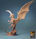 Black Dragon and Silver Dragon Battle | Tabletop RPG Miniature | Rescale Miniature | Roleplaying 3D Printed Fantasy Mini - 3DPrintDen