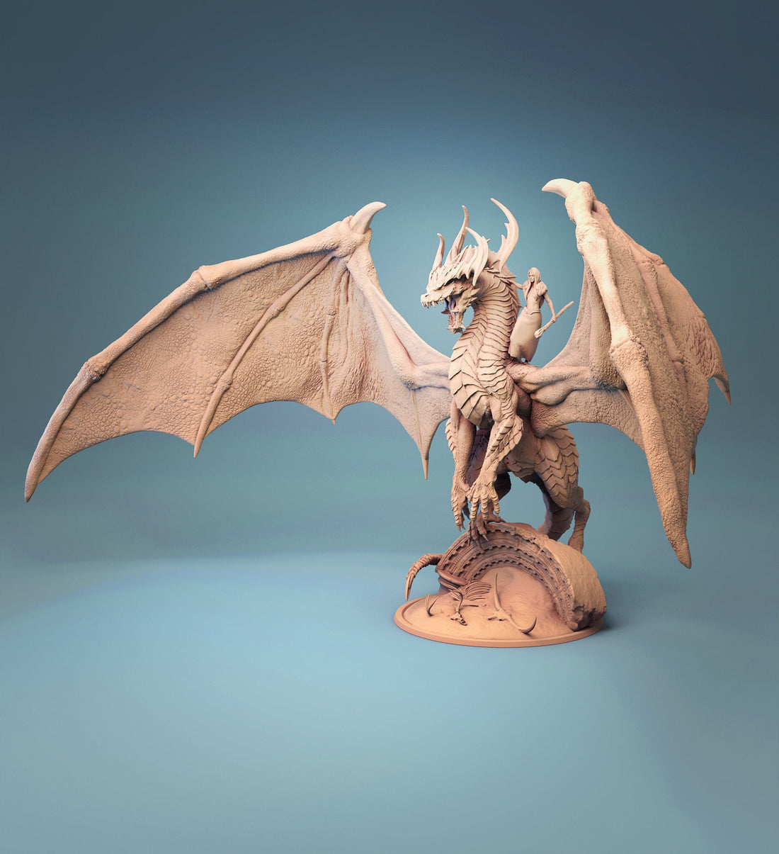 Ancient Green Dragon Miniature | Tabletop RPG Miniature | Rescale Miniature | Roleplaying 3D Printed Fantasy Mini - 3DPrintDen