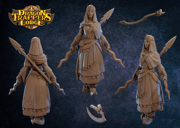 Female Rogue Miniature, Azra The Wind | Tabletop RPG Miniature | Dragon Trappers Lodge | Roleplaying 3D Printed Fantasy Mini - 3DPrintDen