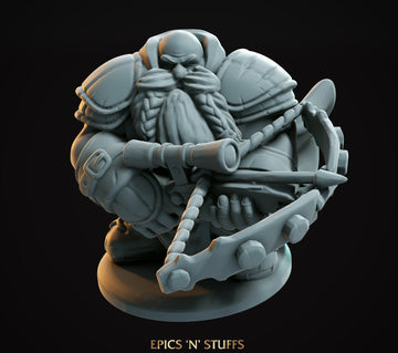 Dwarven Bowman | Tabletop RPG Miniature | Epic 'N' Stuff | Roleplaying 3D Printed Fantasy Mini - 3DPrintDen