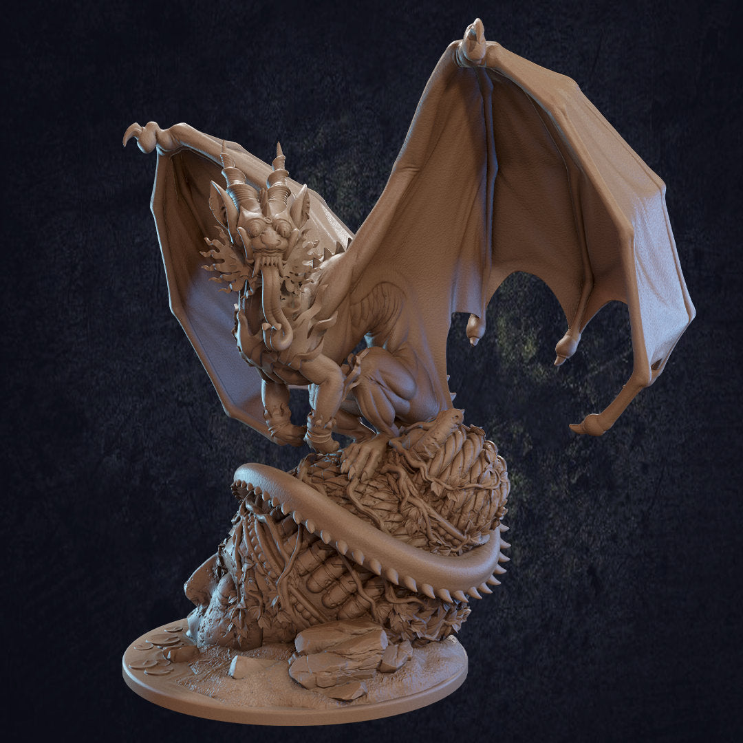 Oriental Dragon Miniature | Tabletop RPG Miniature | Dragon Trappers Lodge | Roleplaying 3D Printed Fantasy Mini - 3DPrintDen