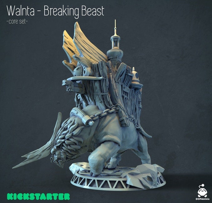 Giant Beast Miniature | Tabletop RPG Miniature | Woodland Tribe | Roleplaying 3D Printed Fantasy Mini - 3DPrintDen