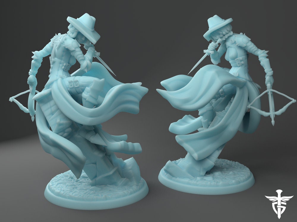 Hunter Miniature | Twin Goddess Miniatures | Tabletop RPG Miniature | Roleplaying 3D Printed Fantasy Mini - 3DPrintDen