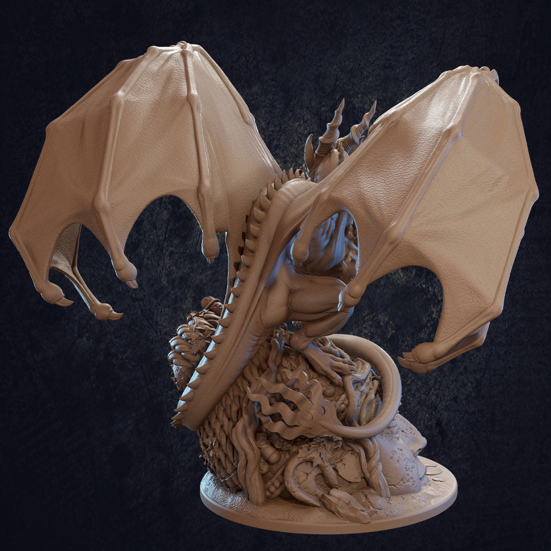 Oriental Dragon Miniature | Tabletop RPG Miniature | Dragon Trappers Lodge | Roleplaying 3D Printed Fantasy Mini - 3DPrintDen