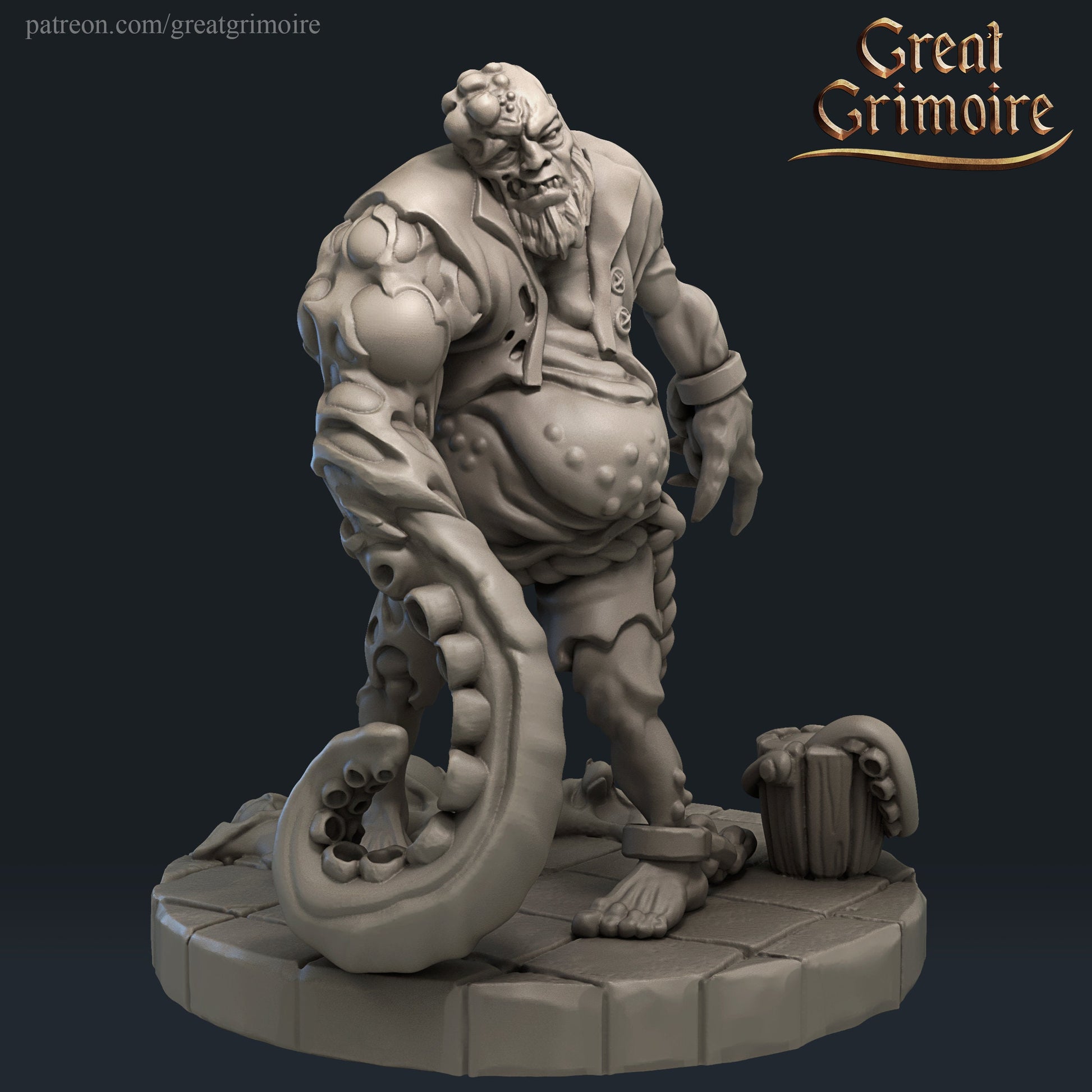 Abomination Miniature | Tabletop RPG Miniature | Great Grimoire | Roleplaying 3D Printed Fantasy Mini - 3DPrintDen