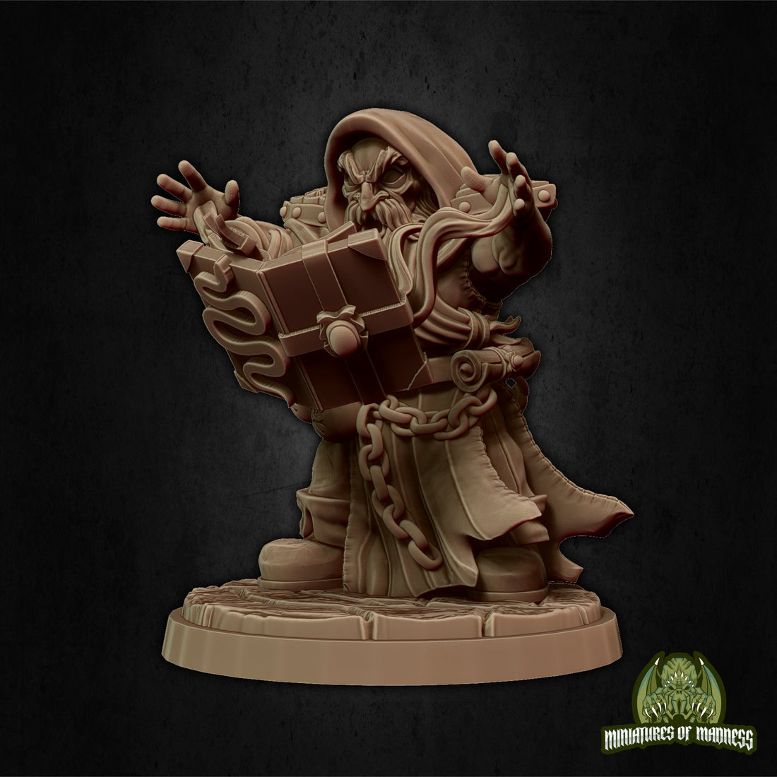 Dwarf Summoner Miniature, Kamli | Tabletop RPG Miniature | Miniatures of Madness | Roleplaying 3D Printed Fantasy Mini - 3DPrintDen