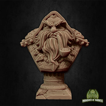 Dwarf Hunter Bust | Tabletop RPG Miniature | Miniatures of Madness | Roleplaying 3D Printed Fantasy Mini - 3DPrintDen