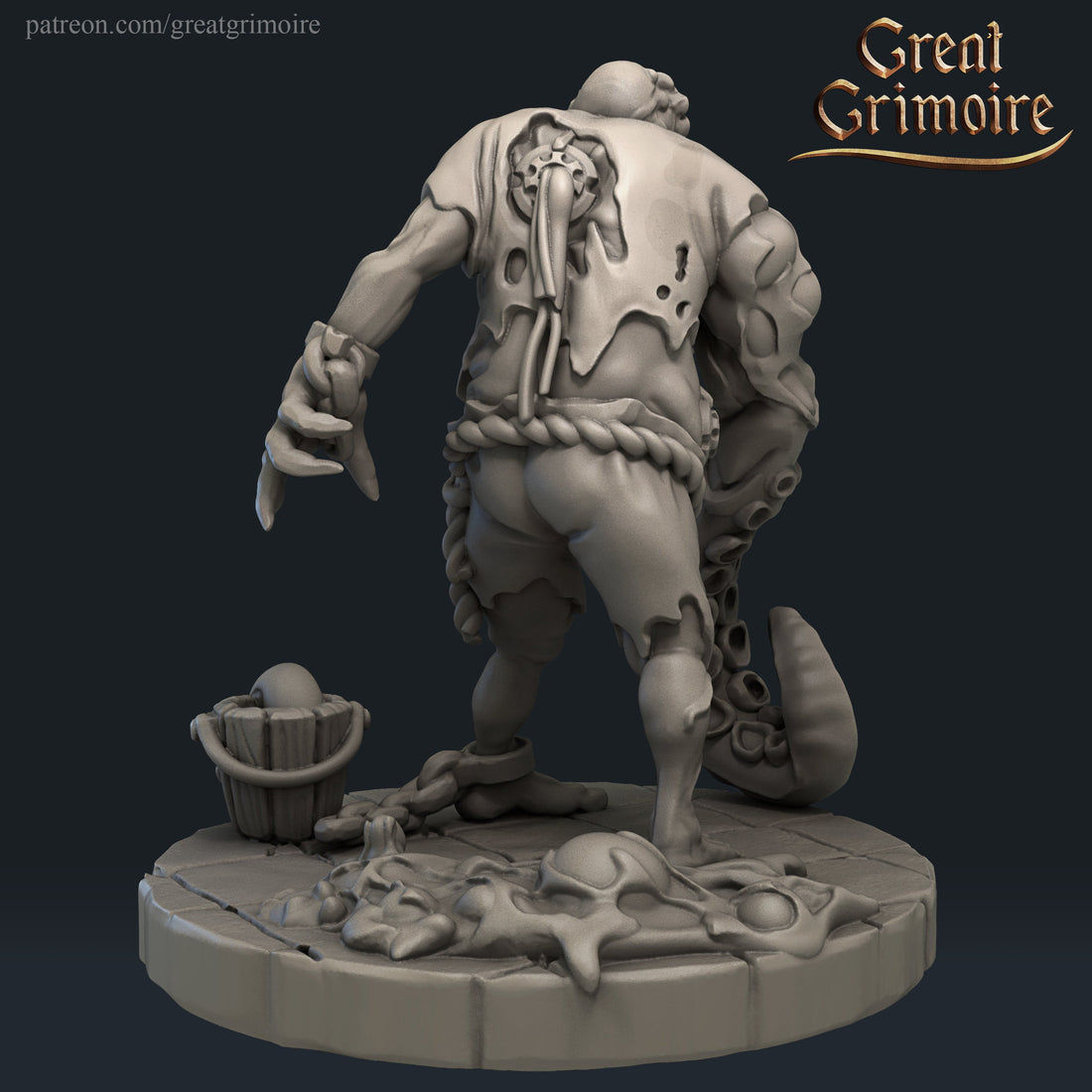 Abomination Miniature | Tabletop RPG Miniature | Great Grimoire | Roleplaying 3D Printed Fantasy Mini - 3DPrintDen