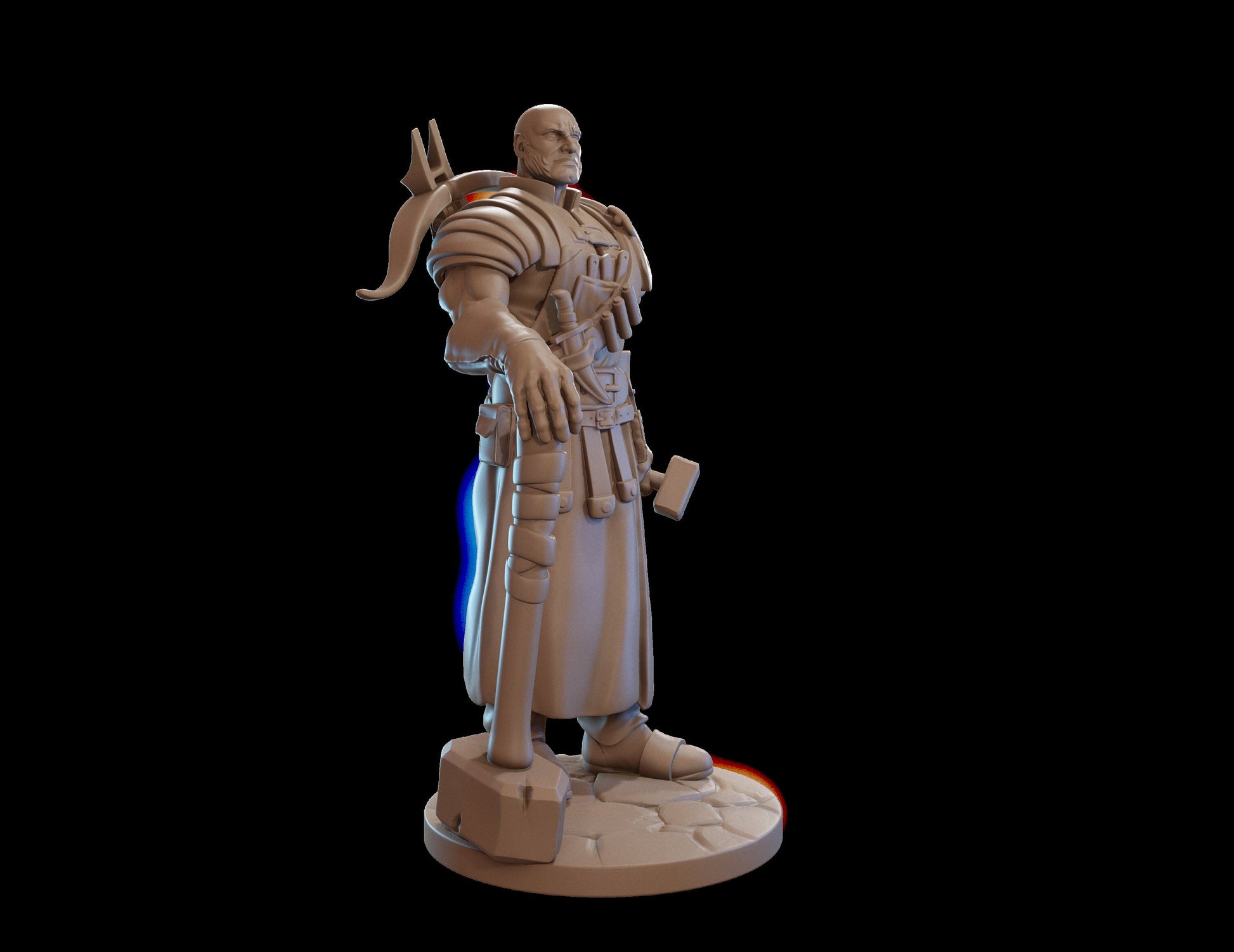 Hunter Miniature, Jeremiah | Tabletop RPG Miniature | Dragon Trappers Lodge | Roleplaying 3D Printed Fantasy Mini - 3DPrintDen