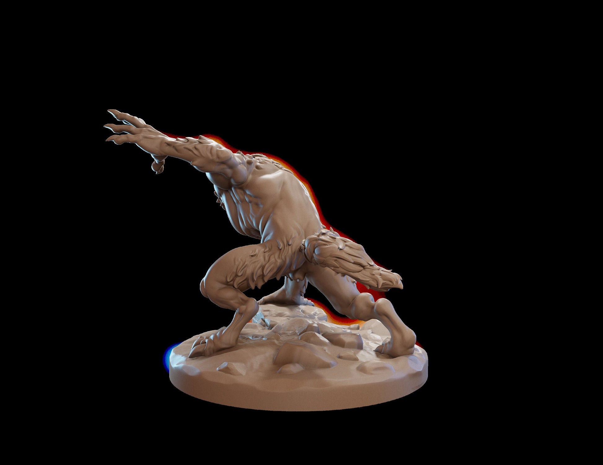 Werewolf Miniature | Tabletop RPG Miniature | Dragon Trappers Lodge | Roleplaying 3D Printed Fantasy Mini - 3DPrintDen