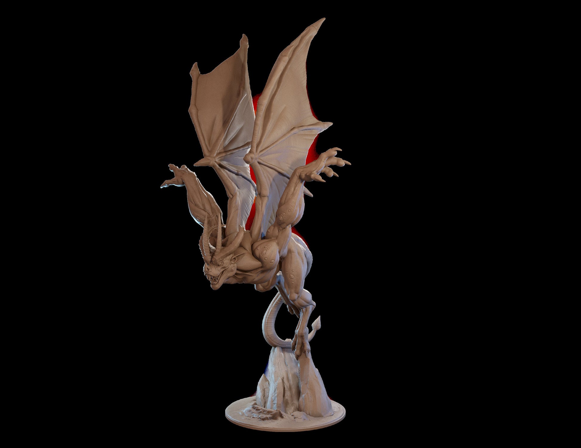 Gargoyle Miniature | Tabletop RPG Miniature | Dragon Trappers Lodge | Roleplaying 3D Printed Fantasy Mini - 3DPrintDen