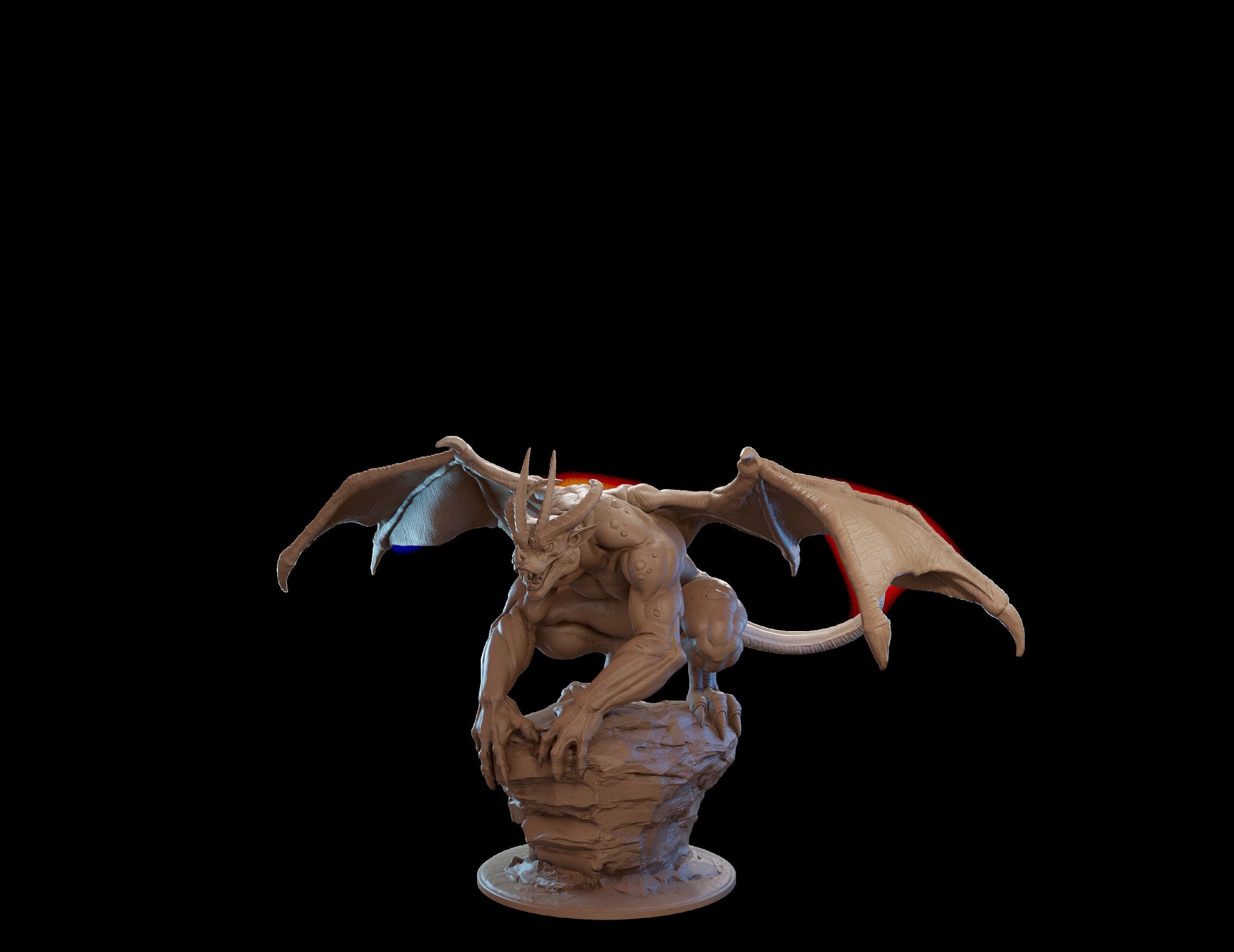 Gargoyle Miniature | Tabletop RPG Miniature | Dragon Trappers Lodge | Roleplaying 3D Printed Fantasy Mini - 3DPrintDen