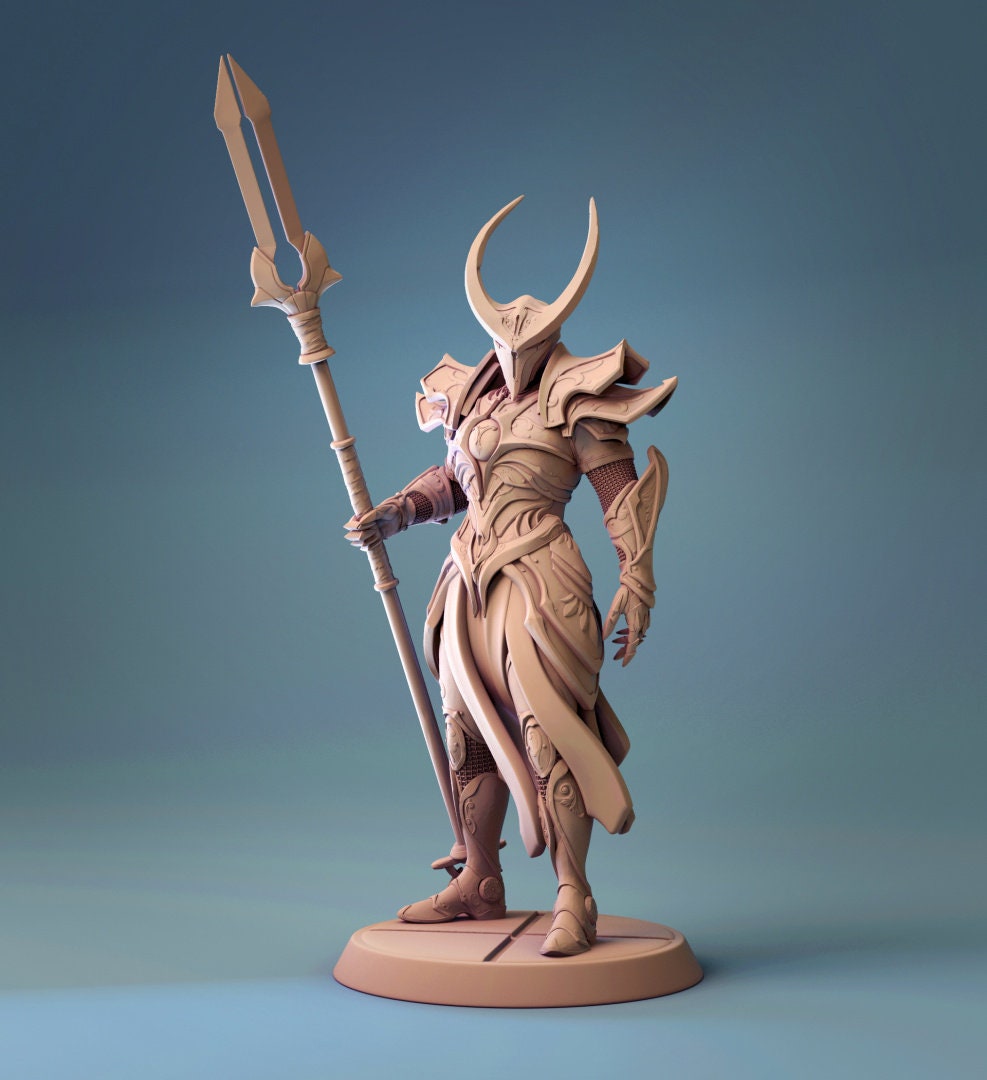 Warlock Miniature | Tabletop RPG Miniature | Rescale Miniature | Roleplaying 3D Printed Fantasy Mini - 3DPrintDen