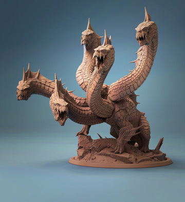 Hydra Miniature | Tabletop RPG Miniature | Rescale Miniature | Roleplaying 3D Printed Fantasy Mini - 3DPrintDen