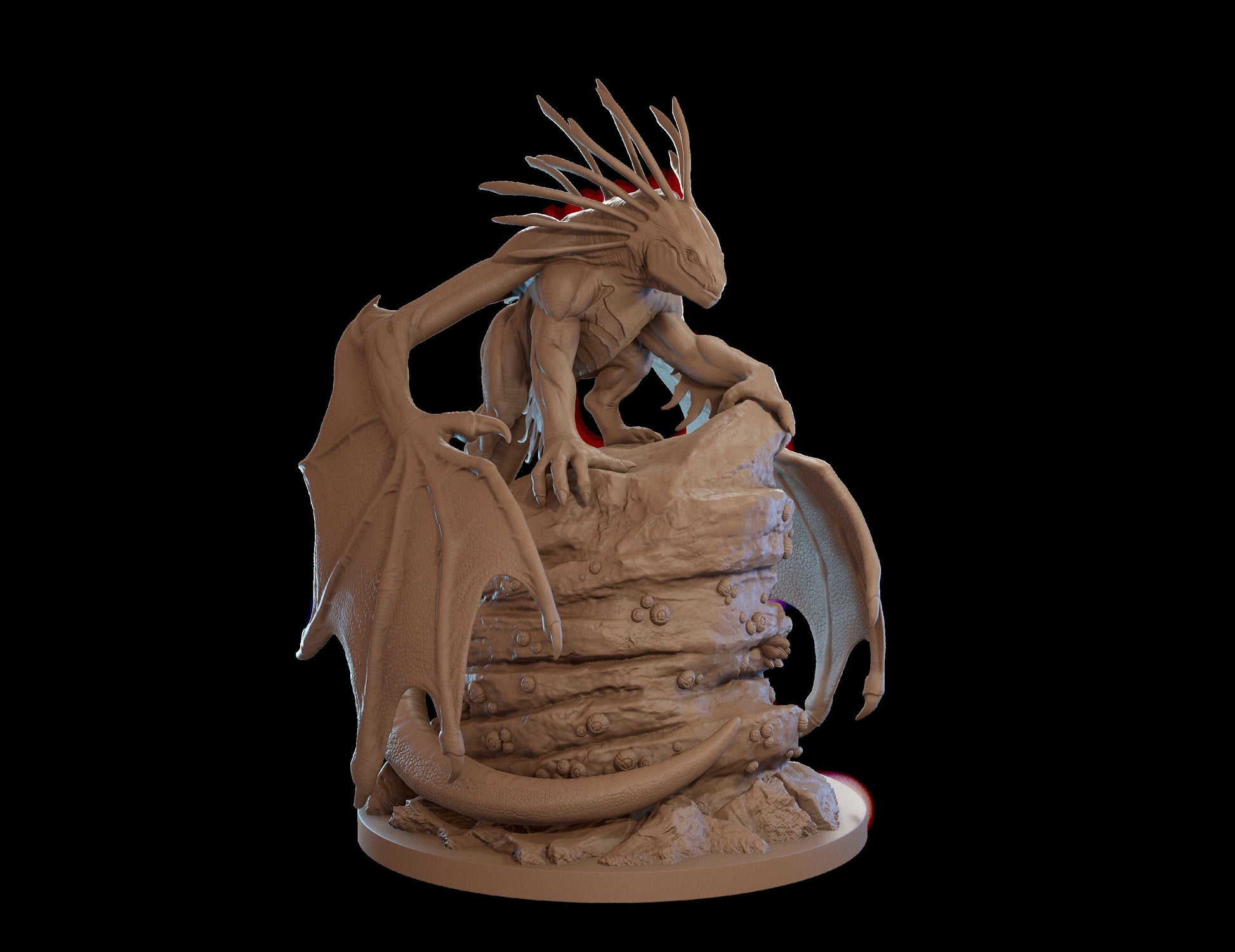 Sea Dragon Miniature | Tabletop RPG Miniature | Dragon Trappers Lodge | Roleplaying 3D Printed Fantasy Mini - 3DPrintDen