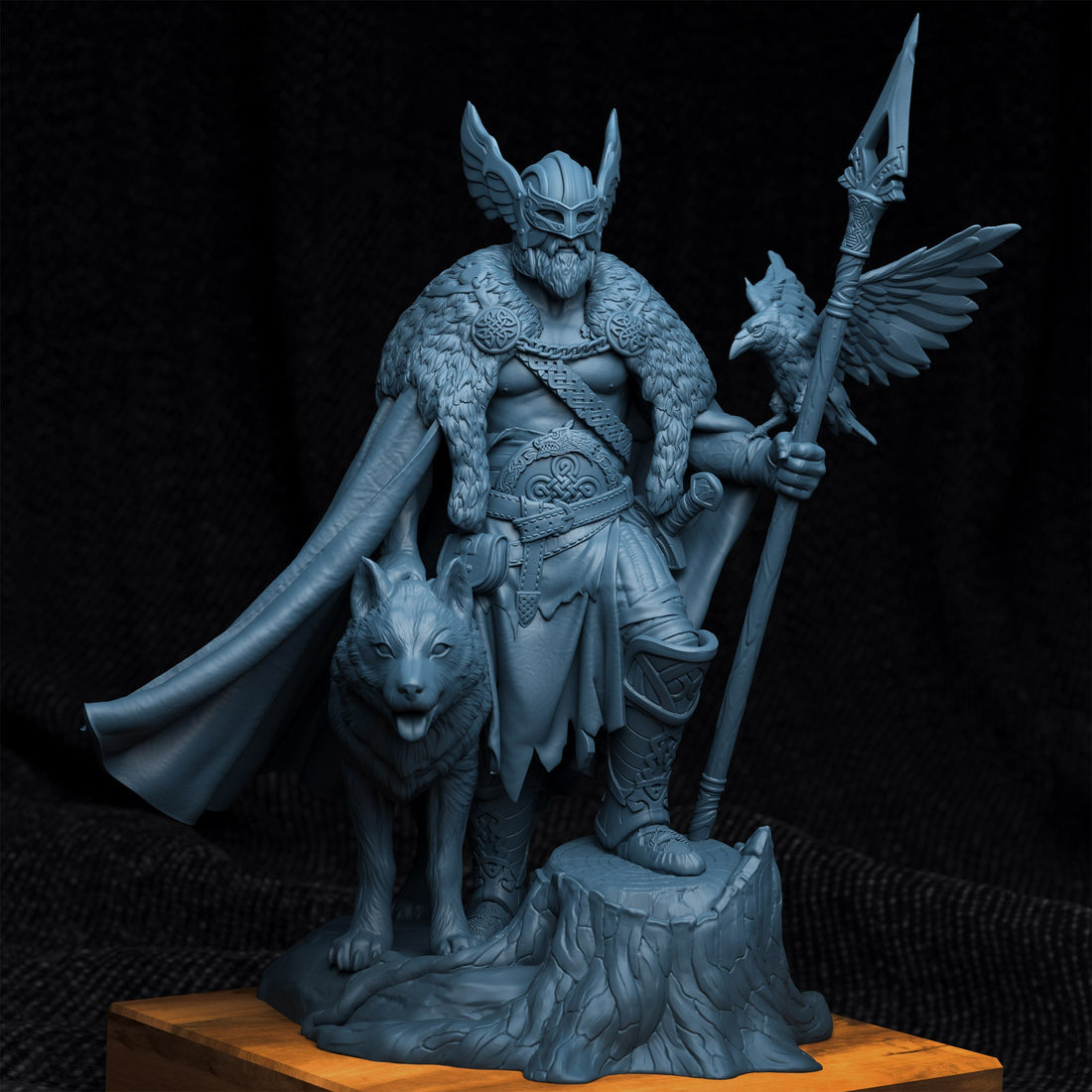 Odin Miniature | Tabletop RPG Miniature | Creature Armory | Roleplaying 3D Printed Fantasy Mini - 3DPrintDen