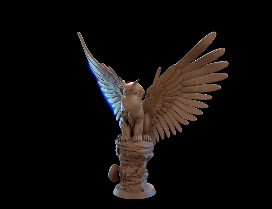 Gryphon Miniature | Tabletop RPG Miniature | Dragon Trappers Lodge | Roleplaying 3D Printed Fantasy Mini - 3DPrintDen