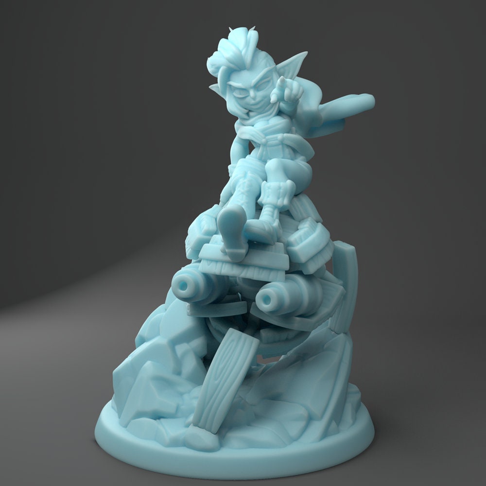 Goblin Artificer Miniature | Twin Goddess Miniatures | Tabletop RPG Miniature | Roleplaying 3D Printed Fantasy Mini - 3DPrintDen