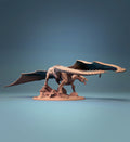 Adult White Dragon Miniature | Tabletop RPG Miniature | Rescale Miniature | Roleplaying 3D Printed Fantasy Mini - 3DPrintDen