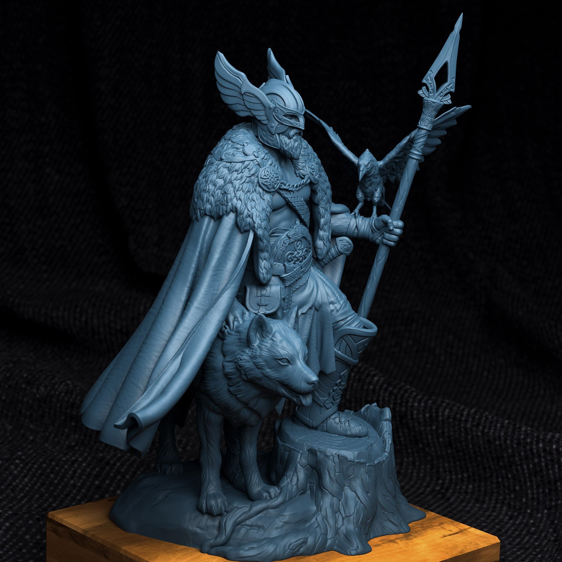 Odin Miniature | Tabletop RPG Miniature | Creature Armory | Roleplaying 3D Printed Fantasy Mini - 3DPrintDen