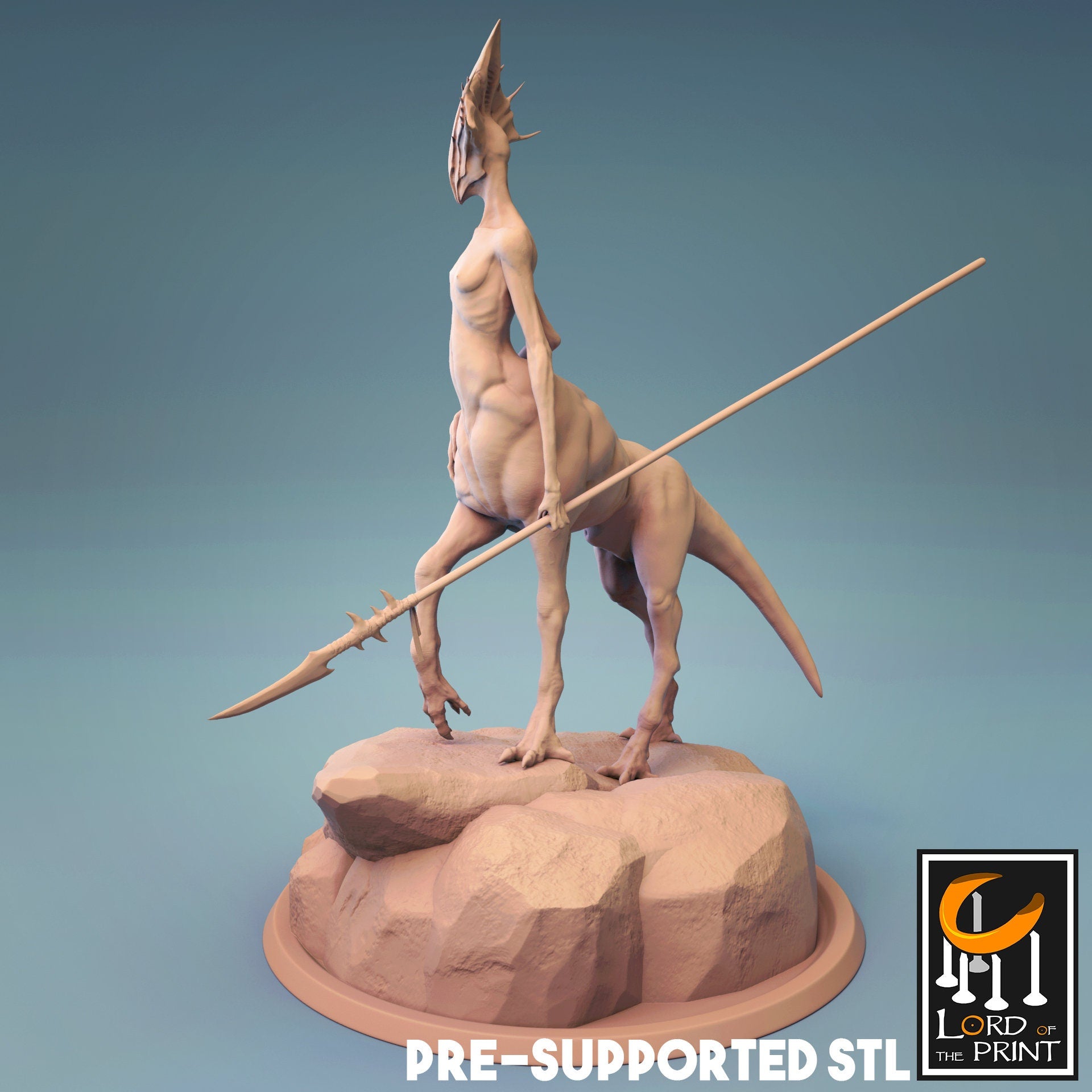 Centaur Miniature | Tabletop RPG Miniature | Rescale Miniature | Roleplaying 3D Printed Fantasy Mini - 3DPrintDen