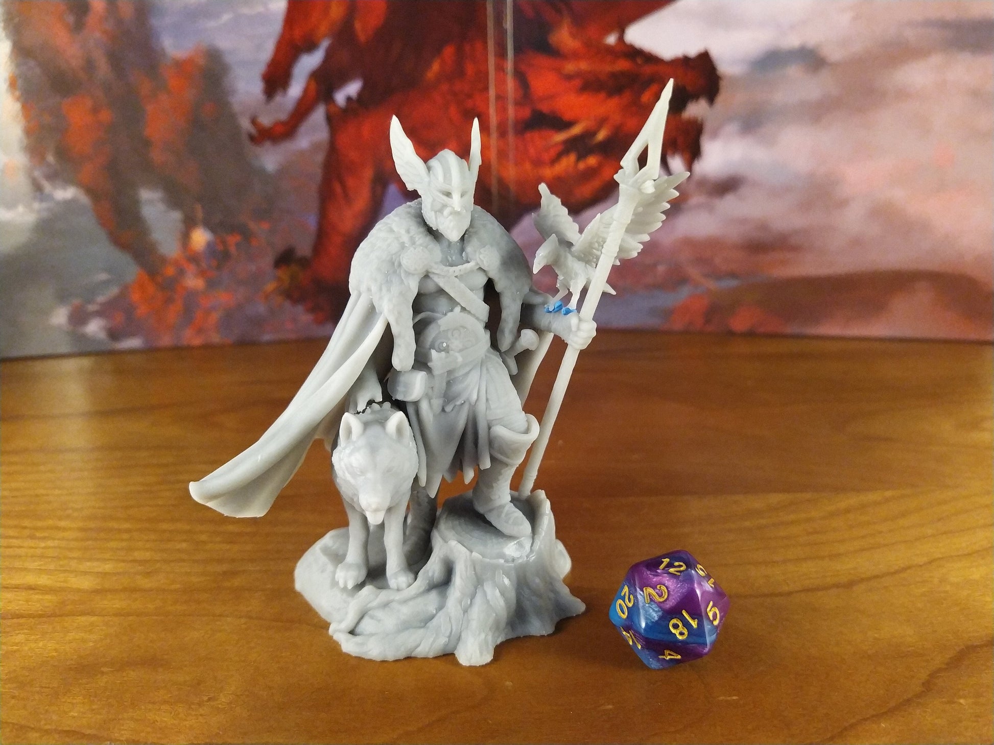 Odin Miniature | Tabletop RPG Miniature | Creature Armory | Roleplaying 3D Printed Fantasy Mini - 3DPrintDen