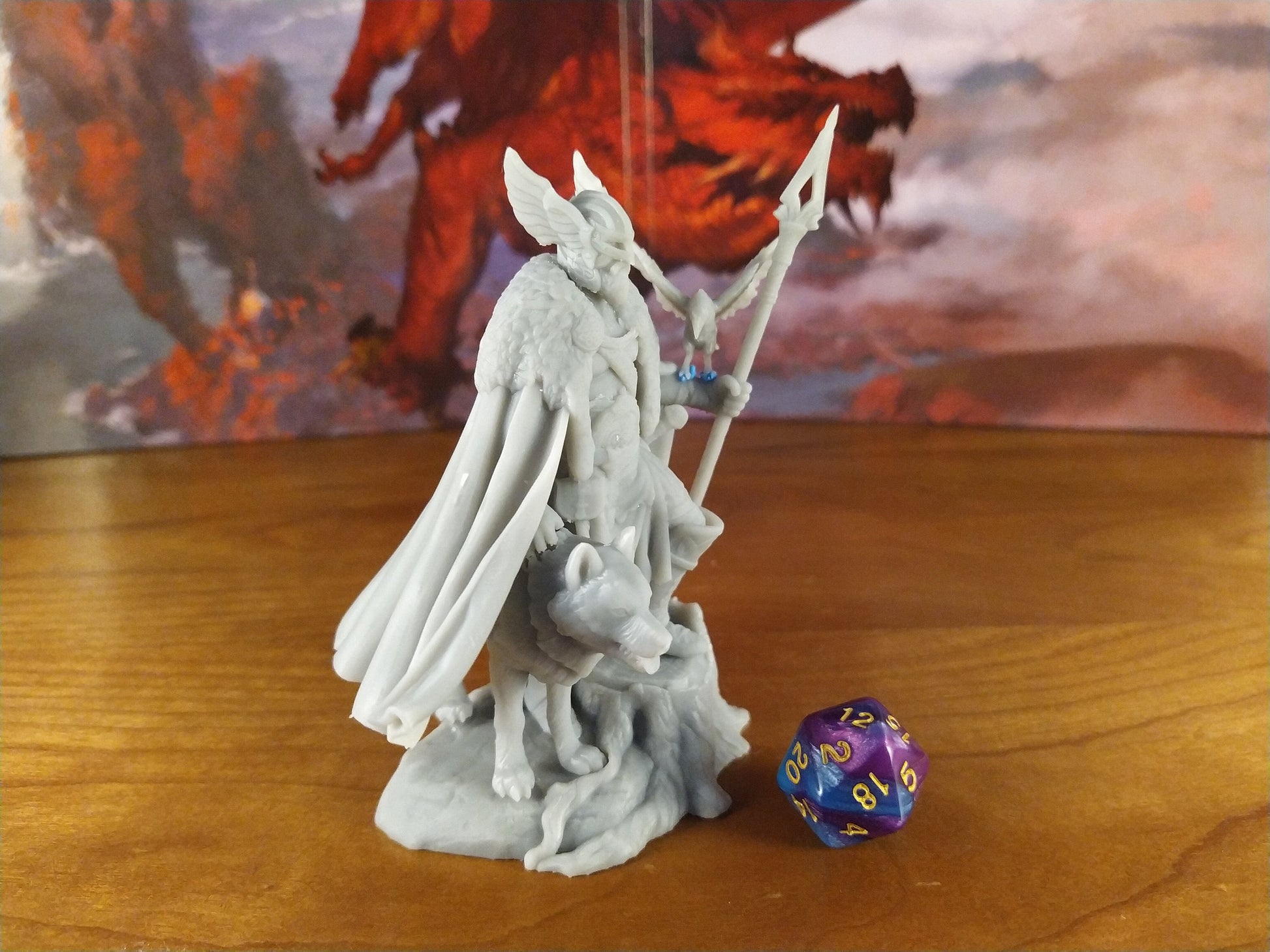 Odin Miniature | Tabletop RPG Miniature | Creature Armory | Roleplaying 3D Printed Fantasy Mini - 3DPrintDen