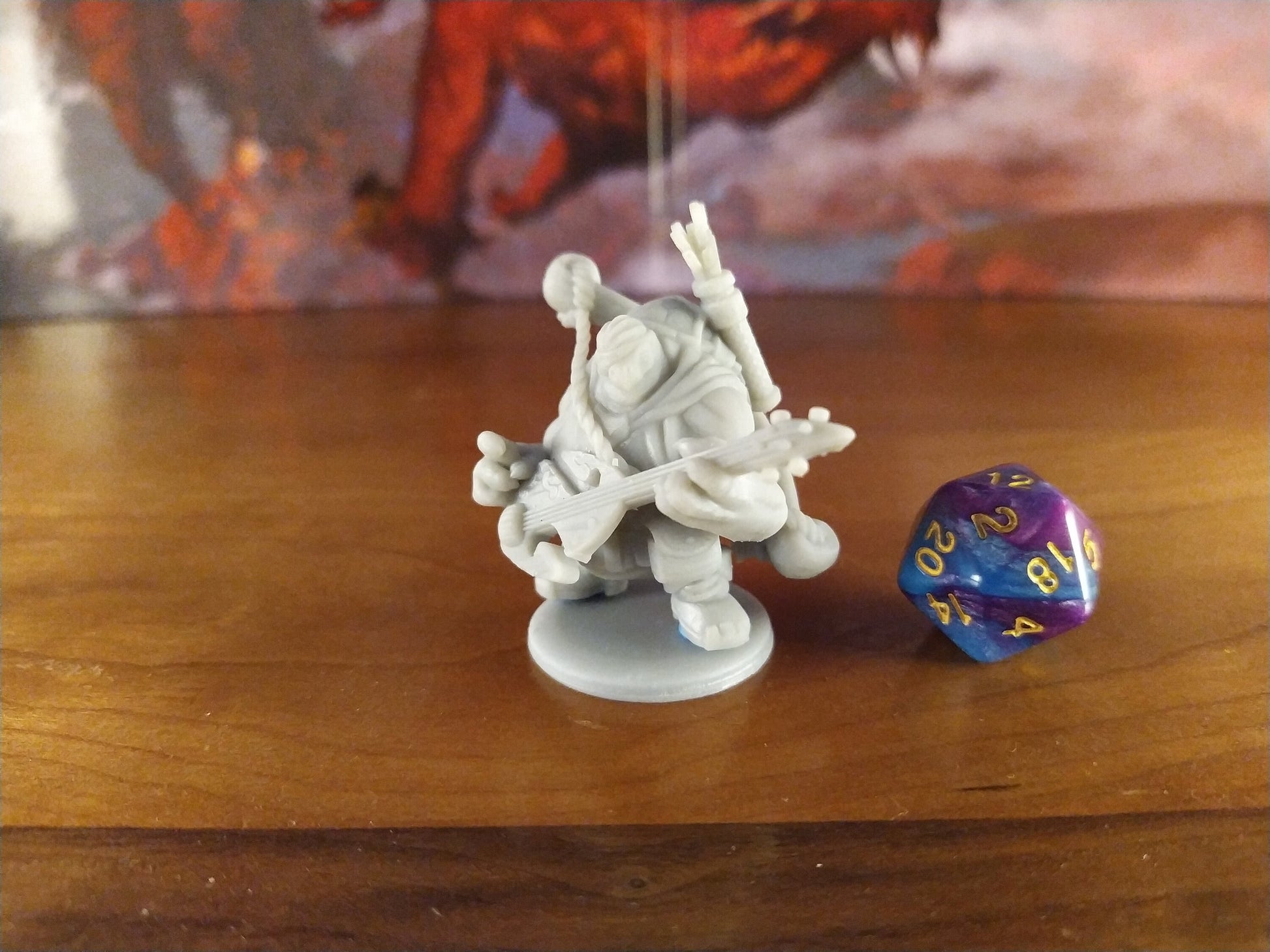 Tortle Bard Miniature | Tabletop RPG Miniature | Epic 'N' Stuff | Roleplaying 3D Printed Fantasy Mini - 3DPrintDen