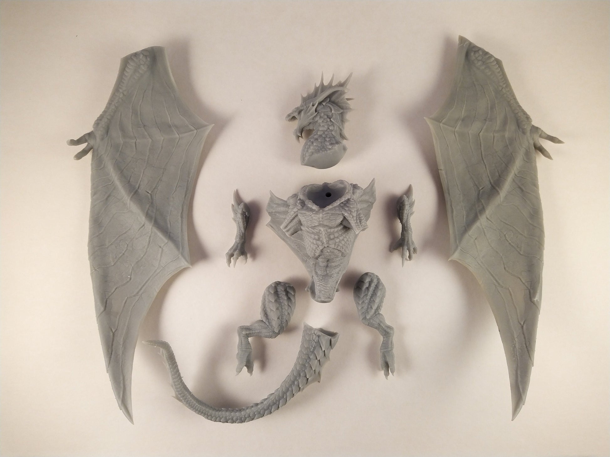 Black Dragon and Silver Dragon Battle | Tabletop RPG Miniature | Rescale Miniature | Roleplaying 3D Printed Fantasy Mini - 3DPrintDen