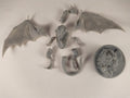 Young White Dragon | Tabletop RPG Miniature | Rescale Miniature | Roleplaying 3D Printed Fantasy Mini - 3DPrintDen