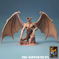 Bat Dragon Miniature | Tabletop RPG Miniature | Rescale Miniature | Roleplaying 3D Printed Fantasy Mini - 3DPrintDen