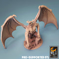 Bat Dragon Miniature | Tabletop RPG Miniature | Rescale Miniature | Roleplaying 3D Printed Fantasy Mini - 3DPrintDen