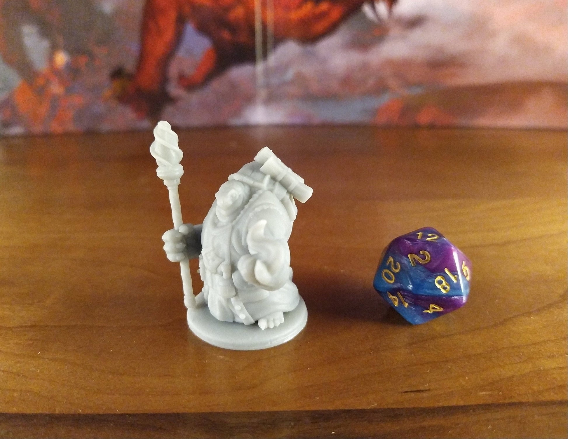 Tortle Sorcerer Miniature | Tabletop RPG Miniature | Epic 'N' Stuff | Roleplaying 3D Printed Fantasy Mini - 3DPrintDen