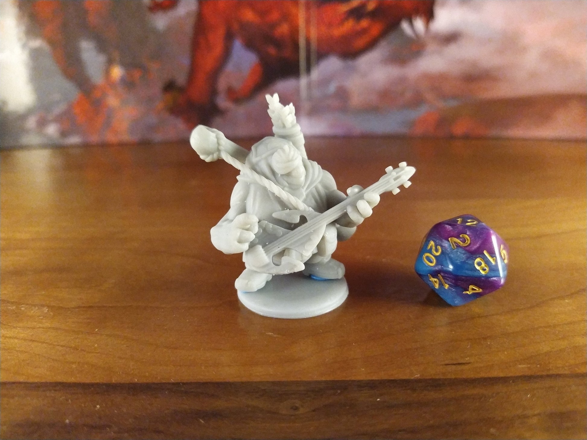 Tortle Bard Miniature | Tabletop RPG Miniature | Epic 'N' Stuff | Roleplaying 3D Printed Fantasy Mini - 3DPrintDen