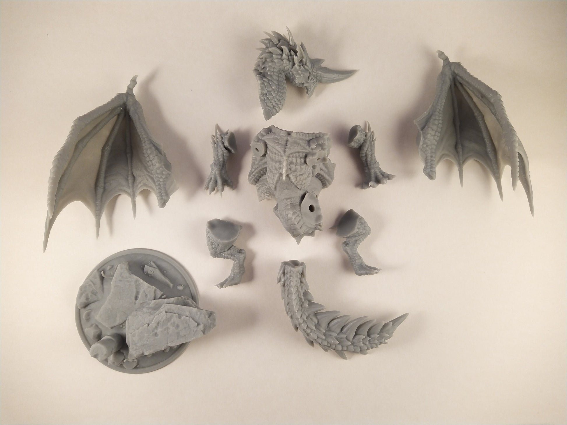 Blue Dragon Miniature | Tabletop RPG Miniature | Rescale Miniature | Roleplaying 3D Printed Fantasy Mini - 3DPrintDen