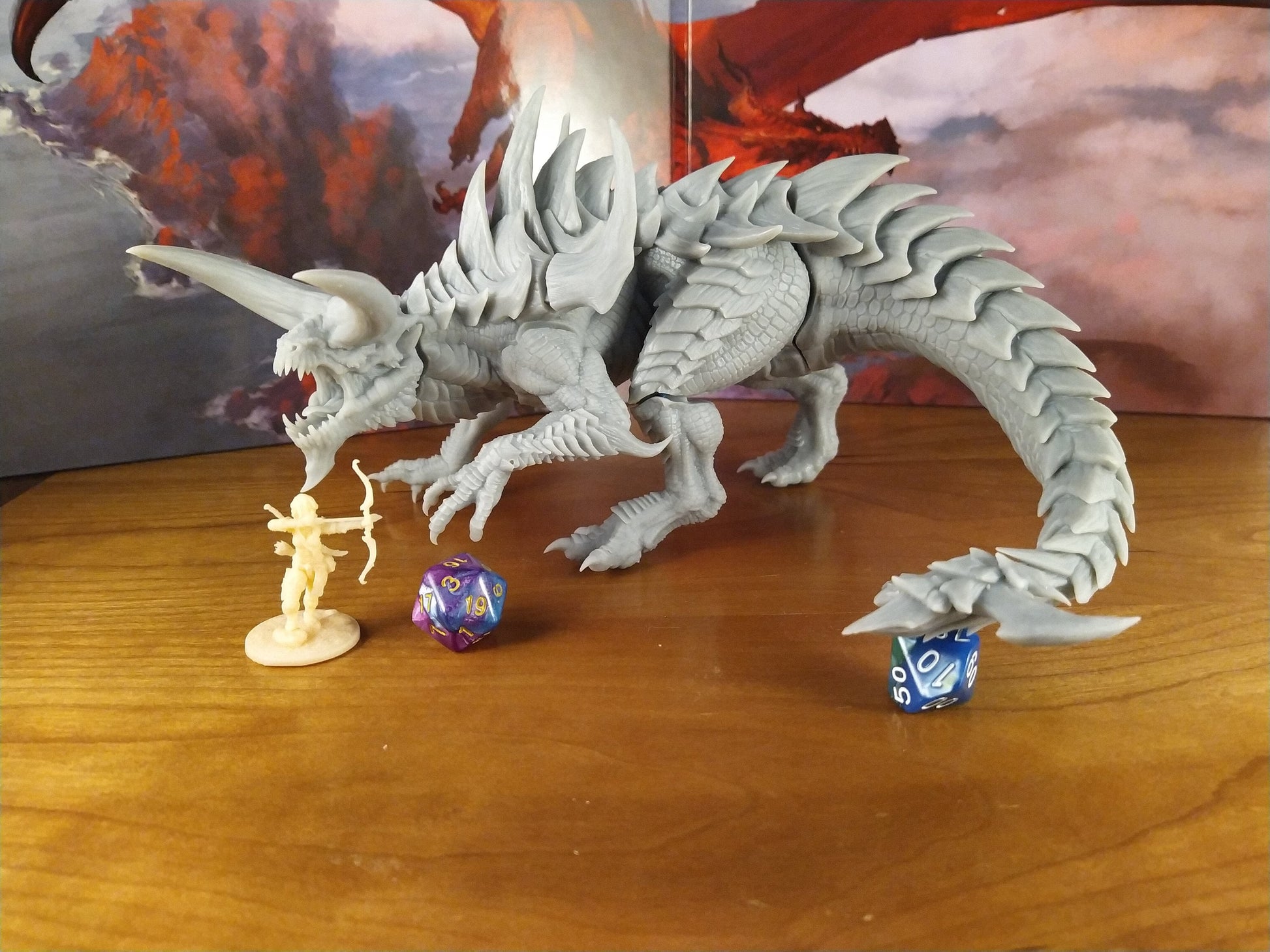 Tarrasque Miniature | Tabletop RPG Miniature | Rescale Miniature | Roleplaying 3D Printed Fantasy Mini - 3DPrintDen