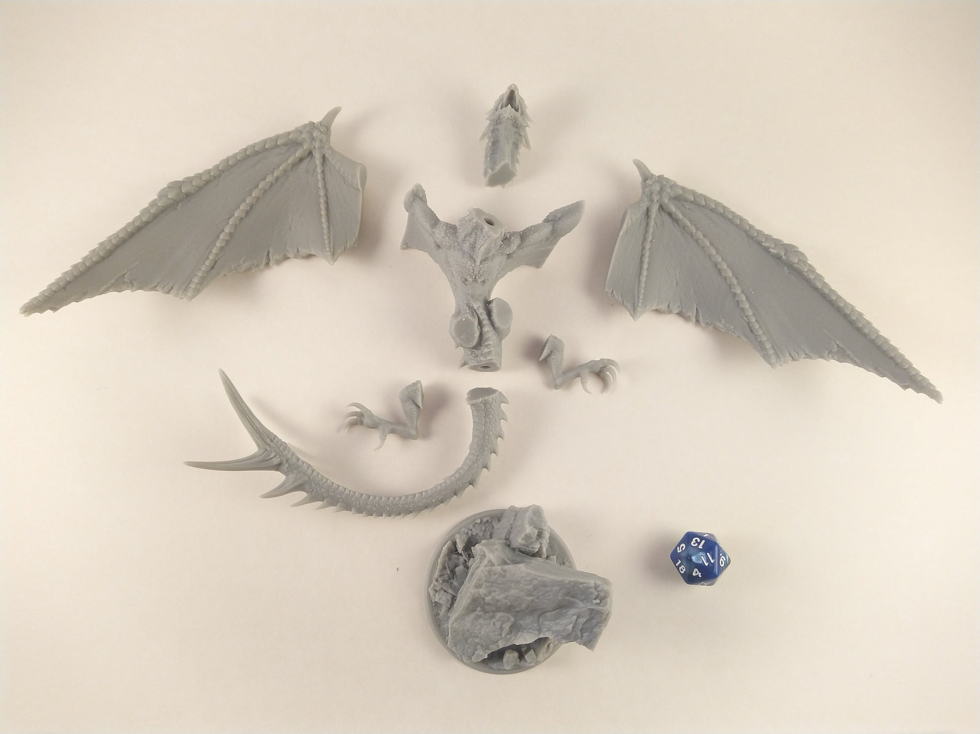 Wyvern Miniature | Tabletop RPG Miniature | Rescale Miniature | Roleplaying 3D Printed Fantasy Mini - 3DPrintDen