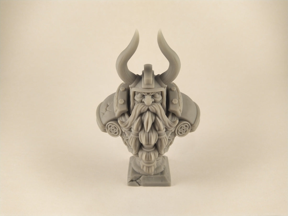 Dwarf King's Bust | Tabletop RPG Miniature | Miniatures of Madness | Roleplaying 3D Printed Fantasy Mini - 3DPrintDen