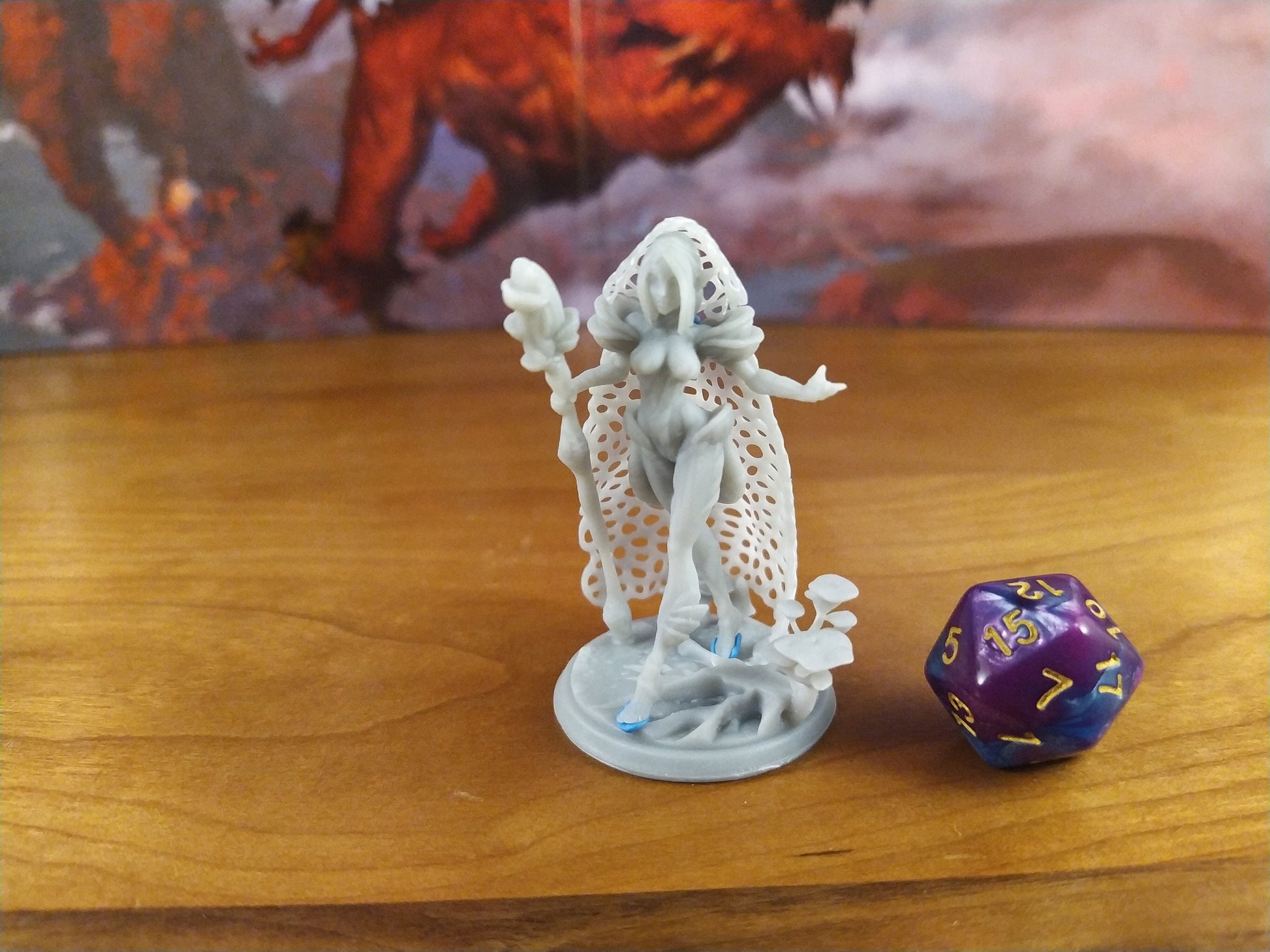 Elf Druid Miniature | Twin Goddess Miniatures | Tabletop RPG Miniature | Roleplaying 3D Printed Fantasy Mini - 3DPrintDen